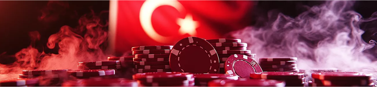 Casino chips with sparks flying