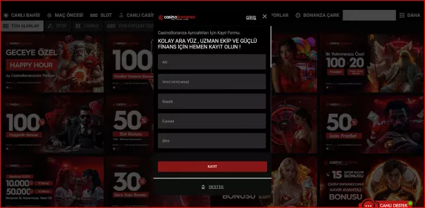 CasinoBonanza Registration Form